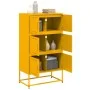 Aparador de acero amarillo mostaza 68,5x38,5x123,5 cm by , Sideboards - Ref: Foro24-846491, Price: 111,17 €, Discount: %