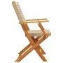 Sillas de jardín plegables 8 uds madera maciza y ratán PE beige by , Garden chairs - Ref: Foro24-3214564, Price: 504,99 €, Di...