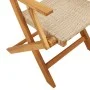 Sillas de jardín plegables 8 uds madera maciza y ratán PE beige by , Garden chairs - Ref: Foro24-3214564, Price: 504,99 €, Di...