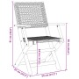 Faltbare Gartenstühle, 8 Stück, Massivholz und PE-Rattan in Beige. von , Gartenstühle - Ref: Foro24-3214564, Preis: 513,81 €,...