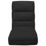 Tumbona de suelo plegable de cuero sintético negro de vidaXL, Divanes - Ref: Foro24-325245, Precio: 134,42 €, Descuento: %