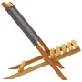 Faltbare Gartenstühle, 6 Stück, Massivholz und anthrazitfarbener Stoff von , Gartenstühle - Ref: Foro24-3214641, Preis: 314,6...