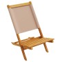 Sillas de jardín plegables 4 uds madera maciza y tela taupe by , Garden chairs - Ref: Foro24-3214643, Price: 210,44 €, Discou...