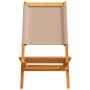 Sillas de jardín plegables 4 uds madera maciza y tela taupe by , Garden chairs - Ref: Foro24-3214643, Price: 210,44 €, Discou...