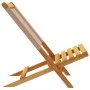 Faltbare Gartenstühle, 4 Stück, Massivholz und taupefarbener Stoff von , Gartenstühle - Ref: Foro24-3214643, Preis: 206,81 €,...