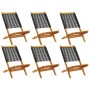 Sillas de jardín reclinables 6 uds madera maciza acacia negro by , Garden chairs - Ref: Foro24-3214629, Price: 319,56 €, Disc...
