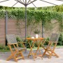 Juego de bistro de 3 piezas ratán PE y madera maciza gris by , Garden sets - Ref: Foro24-3281851, Price: 196,09 €, Discount: %