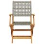 Juego de bistro de 3 piezas ratán PE y madera maciza gris by , Garden sets - Ref: Foro24-3281851, Price: 196,09 €, Discount: %