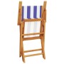 Juego de bistro de 3 piezas tela y madera maciza azul y blanco by , Garden sets - Ref: Foro24-3281885, Price: 179,73 €, Disco...