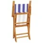 Juego de bistro de 3 piezas tela y madera maciza azul y blanco by , Garden sets - Ref: Foro24-3281885, Price: 176,97 €, Disco...
