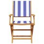 Juego de bistro de 3 piezas tela y madera maciza azul y blanco de , Conjuntos de jardín - Ref: Foro24-3281813, Precio: 152,50...