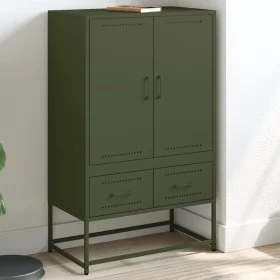 Kaltgewalzter Stahlschrank in Olivgrün 68x39x111,5 cm von , Sideboards - Ref: Foro24-846612, Preis: 150,78 €, Rabatt: %