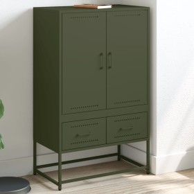 Kaltgewalzter Stahlschrank in Olivgrün 68x39x111,5 cm von , Sideboards - Ref: Foro24-846612, Preis: 153,23 €, Rabatt: %