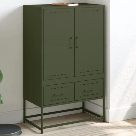 Cold-rolled steel sideboard in olive green 68x39x111.5 cm by , Sideboards - Ref: Foro24-846612, Price: 150,78 €, Discount: %