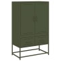 Aparador de acero laminado en frío verde oliva 68x39x111,5 cm de , Aparadores - Ref: Foro24-846612, Precio: 152,76 €, Descuen...
