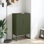 Aparador de acero laminado en frío verde oliva 68x39x111,5 cm de , Aparadores - Ref: Foro24-846612, Precio: 152,76 €, Descuen...