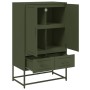 Aparador de acero laminado en frío verde oliva 68x39x111,5 cm de , Aparadores - Ref: Foro24-846612, Precio: 152,76 €, Descuen...