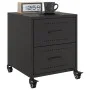 Mesitas de noche 2 uds acero negra 36x39x43,5 cm de , Mesitas de noche - Ref: Foro24-846627, Precio: 93,48 €, Descuento: %