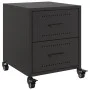 Mesitas de noche 2 uds acero negra 36x39x43,5 cm de , Mesitas de noche - Ref: Foro24-846627, Precio: 93,48 €, Descuento: %
