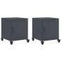 Mesitas de noche 2 unidades acero gris antracita 36x39x43,5 cm de , Mesitas de noche - Ref: Foro24-846619, Precio: 74,78 €, D...