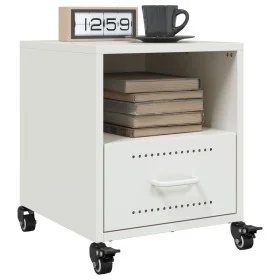 Nachttische, 2 Stück, weißer Stahl, 36x39x43,5 cm. von , Nachttische - Ref: Foro24-846715, Preis: 80,49 €, Rabatt: %