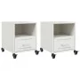 Mesitas de noche 2 unidades acero blanco 36x39x43,5 cm by , Nightstands - Ref: Foro24-846715, Price: 80,49 €, Discount: %