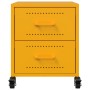 Mesitas de noche 2 uds acero amarillo mostaza 36x39x43,5 cm de , Mesitas de noche - Ref: Foro24-846633, Precio: 99,14 €, Desc...