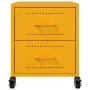 Mesitas de noche 2 uds acero amarillo mostaza 36x39x43,5 cm by , Nightstands - Ref: Foro24-846633, Price: 98,19 €, Discount: %