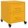 Mesitas de noche 2 uds acero amarillo mostaza 36x39x43,5 cm by , Nightstands - Ref: Foro24-846633, Price: 98,19 €, Discount: %