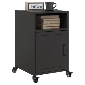 Mesitas de noche 2 unidades acero negra 36x39x59 cm by , Nightstands - Ref: Foro24-846717, Price: 78,64 €, Discount: %