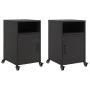 Mesitas de noche 2 unidades acero negra 36x39x59 cm by , Nightstands - Ref: Foro24-846717, Price: 78,64 €, Discount: %