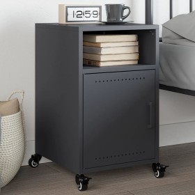 Mesita de noche acero gris antracita 36x39x59 cm by , Nightstands - Ref: Foro24-846720, Price: 47,50 €, Discount: %