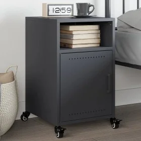 Mesita de noche acero gris antracita 36x39x59 cm de , Mesitas de noche - Ref: Foro24-846720, Precio: 47,04 €, Descuento: %