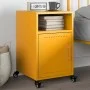 Mesita de noche acero amarillo mostaza 36x39x59 cm de , Mesitas de noche - Ref: Foro24-846722, Precio: 63,83 €, Descuento: %