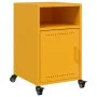 Mesita de noche acero amarillo mostaza 36x39x59 cm de , Mesitas de noche - Ref: Foro24-846722, Precio: 63,83 €, Descuento: %