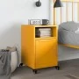 Mesita de noche acero amarillo mostaza 36x39x59 cm de , Mesitas de noche - Ref: Foro24-846722, Precio: 63,83 €, Descuento: %