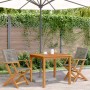 Gartenstühle 2 Stück Massivholz Akazie Rattan PE Grau von , Gartenstühle - Ref: Foro24-367664, Preis: 135,50 €, Rabatt: %