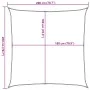 Quadratisches HDPE-Segel-Sonnendach in Sandfarbe, 160 g/m², 2x2 m. von , Sonnenschirme - Ref: Foro24-4002019, Preis: 20,62 €,...