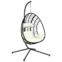 Silla colgante huevo con soporte ratán y acero beige by , Garden rockers - Ref: Foro24-4007411, Price: 298,68 €, Discount: %