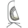Hängender Eierstuhl mit Rattan- und Stahlgestell in Beige. von , Gartenwippen - Ref: Foro24-4007411, Preis: 304,23 €, Rabatt: %