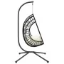 Silla colgante huevo con soporte ratán y acero beige by , Garden rockers - Ref: Foro24-4007411, Price: 298,68 €, Discount: %