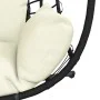 Silla colgante huevo con soporte ratán y acero beige by , Garden rockers - Ref: Foro24-4007411, Price: 298,68 €, Discount: %