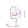 Hängender Eierstuhl mit Rattan- und Stahlgestell in Beige. von , Gartenwippen - Ref: Foro24-4007411, Preis: 298,68 €, Rabatt: %