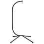 Soporte de silla colgante huevo acero negro