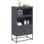 Aparador de acero gris antracita 68,5x38,5x123,5 cm by , Sideboards - Ref: Foro24-846502, Price: 91,84 €, Discount: %