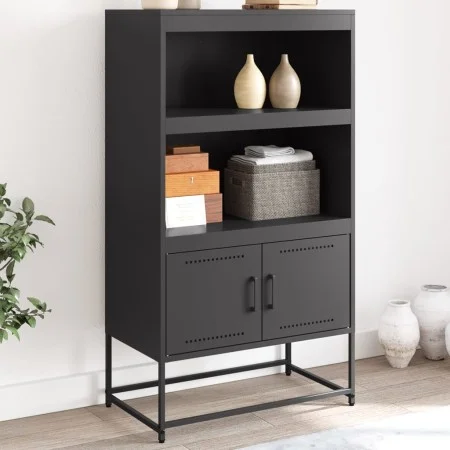 Aparador de acero negro 68,5x38,5x123,5 cm by , Sideboards - Ref: Foro24-846500, Price: 117,10 €, Discount: %