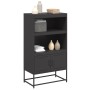 Aparador de acero negro 68,5x38,5x123,5 cm de , Aparadores - Ref: Foro24-846500, Precio: 117,03 €
