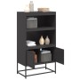 Aparador de acero negro 68,5x38,5x123,5 cm de , Aparadores - Ref: Foro24-846500, Precio: 117,03 €