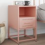 Mesita de noche de acero rosa 36x39x60,5 cm de , Mesitas de noche - Ref: Foro24-846556, Precio: 46,37 €, Descuento: %