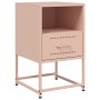 Mesita de noche de acero rosa 36x39x60,5 cm de , Mesitas de noche - Ref: Foro24-846556, Precio: 46,37 €, Descuento: %